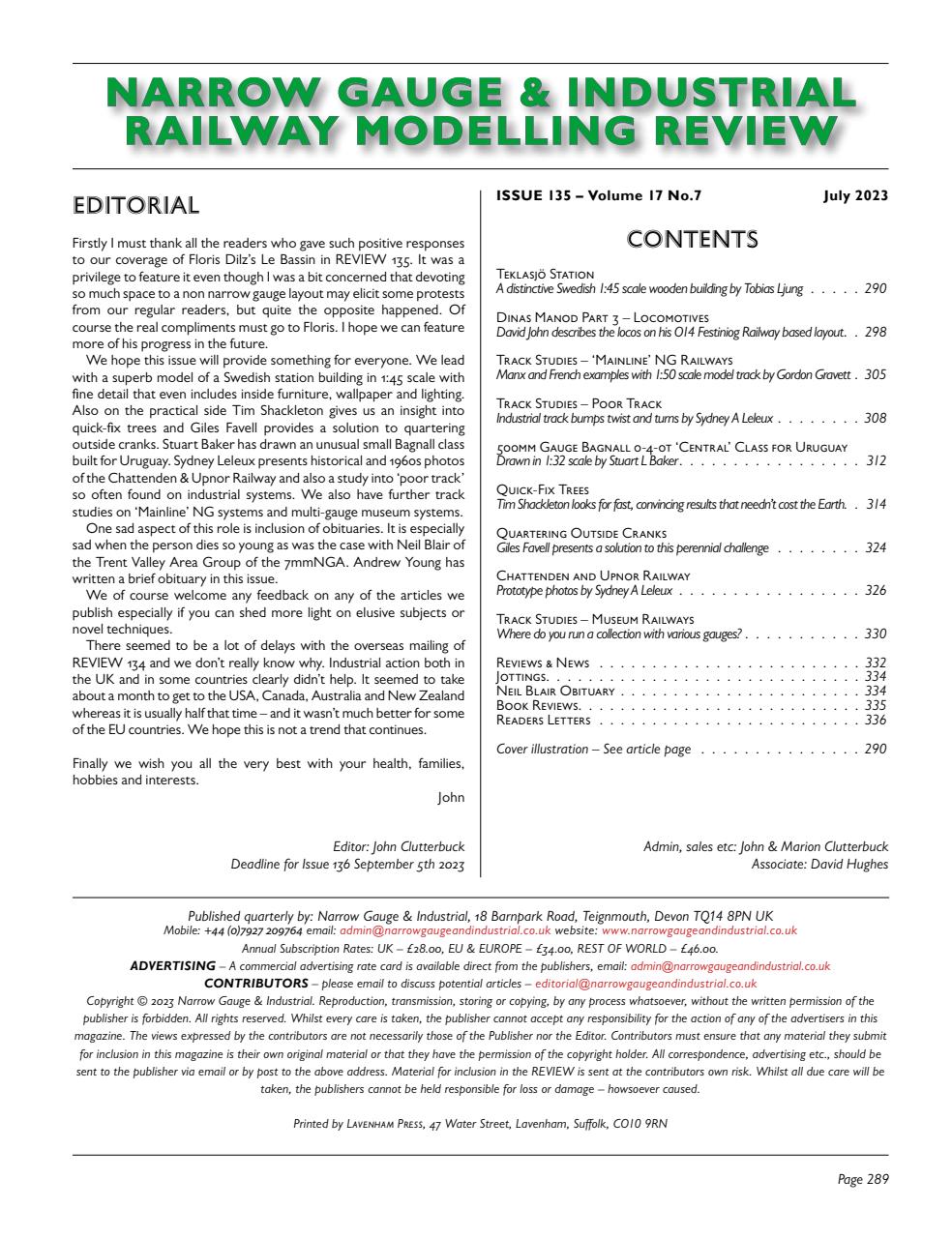 Narrow Gauge & Industrial Railway Modelling Review Preview Pages