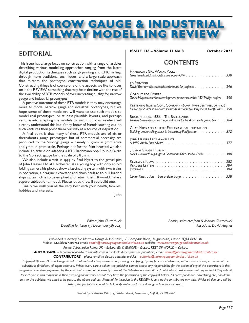 Narrow Gauge & Industrial Railway Modelling Review Preview Pages