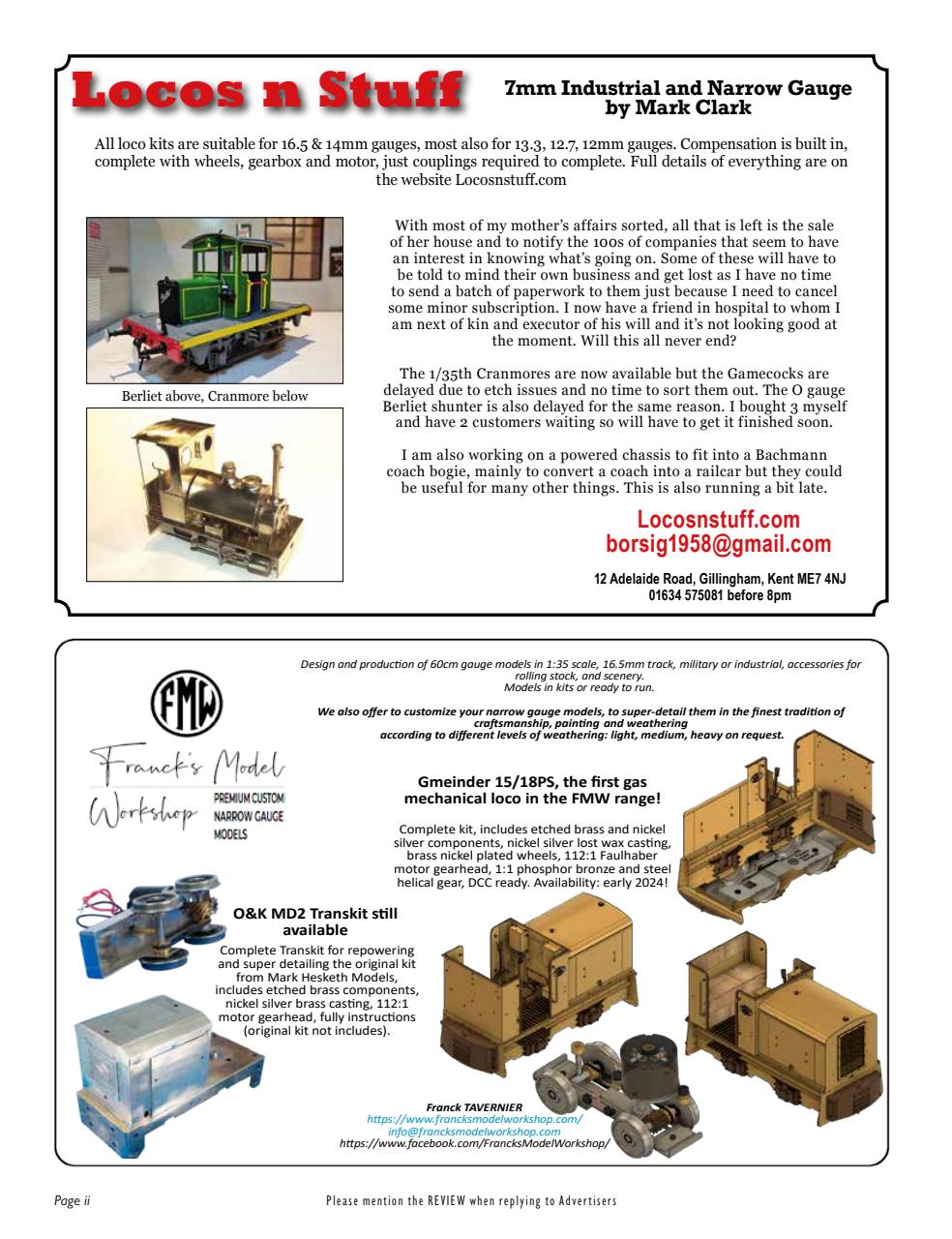 Narrow Gauge & Industrial Railway Modelling Review Preview Pages