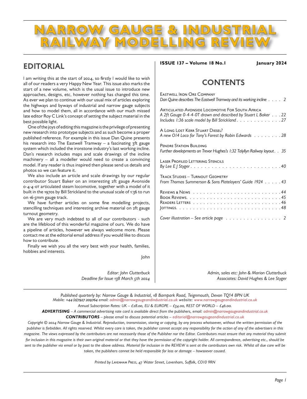 Narrow Gauge & Industrial Railway Modelling Review Preview Pages