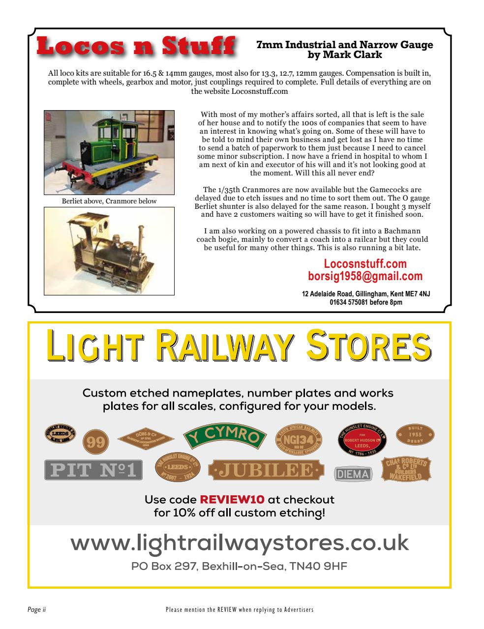 Narrow Gauge & Industrial Railway Modelling Review Preview Pages
