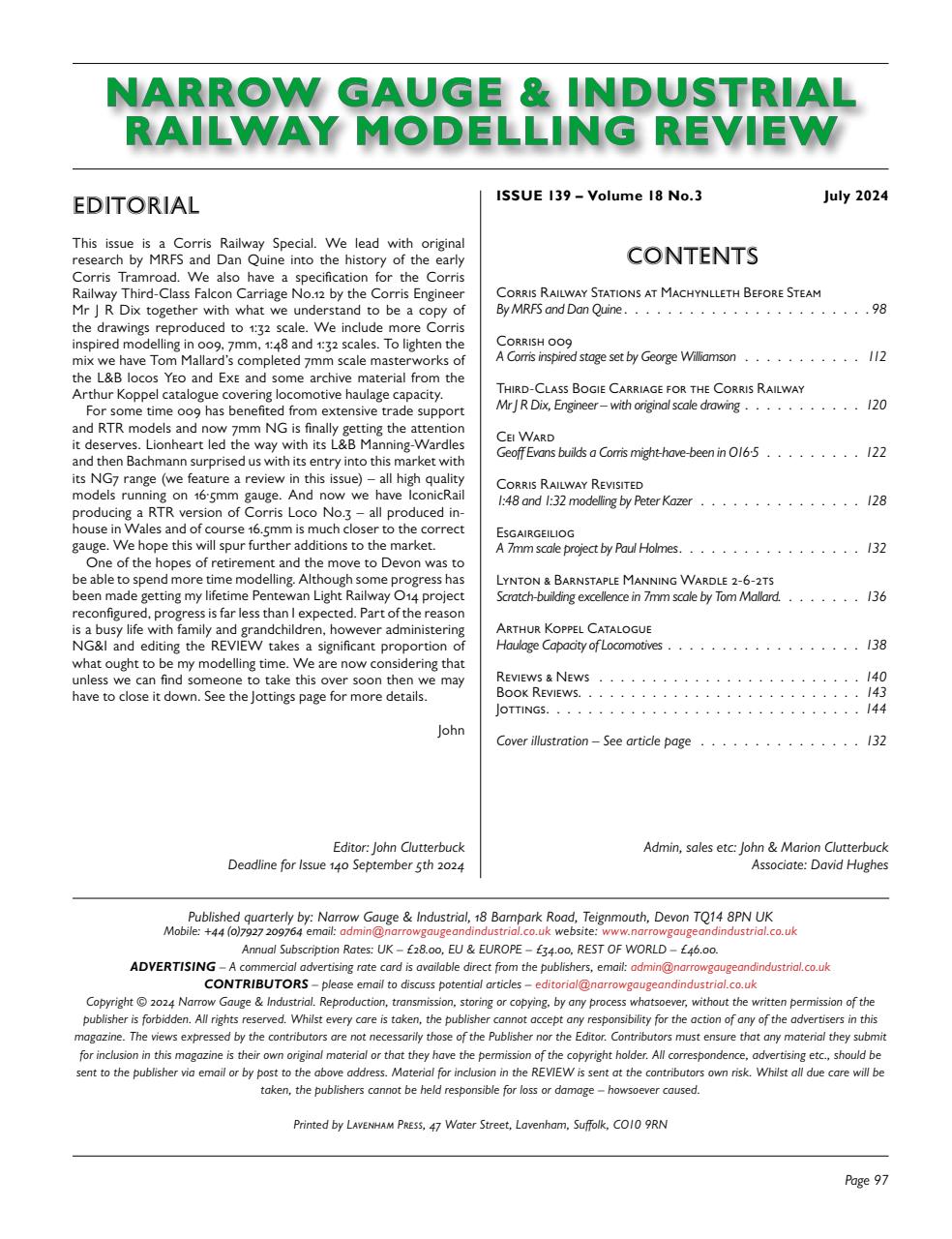 Narrow Gauge & Industrial Railway Modelling Review Preview Pages