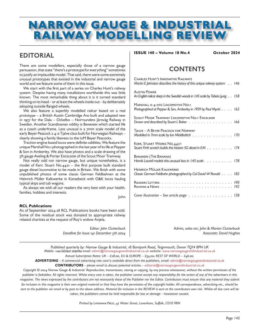 Narrow Gauge & Industrial Railway Modelling Review Preview Pages