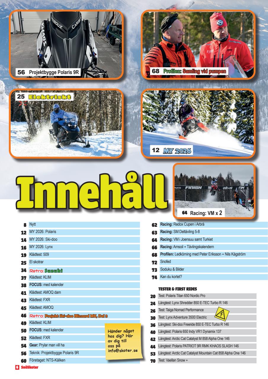 Tidningen Snöskoter Preview Pages