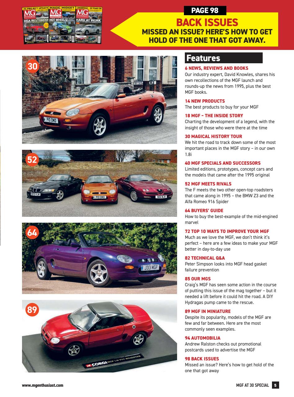 MG Enthusiast Preview Pages