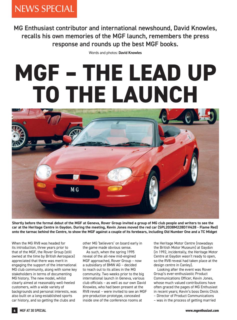 MG Enthusiast Preview Pages