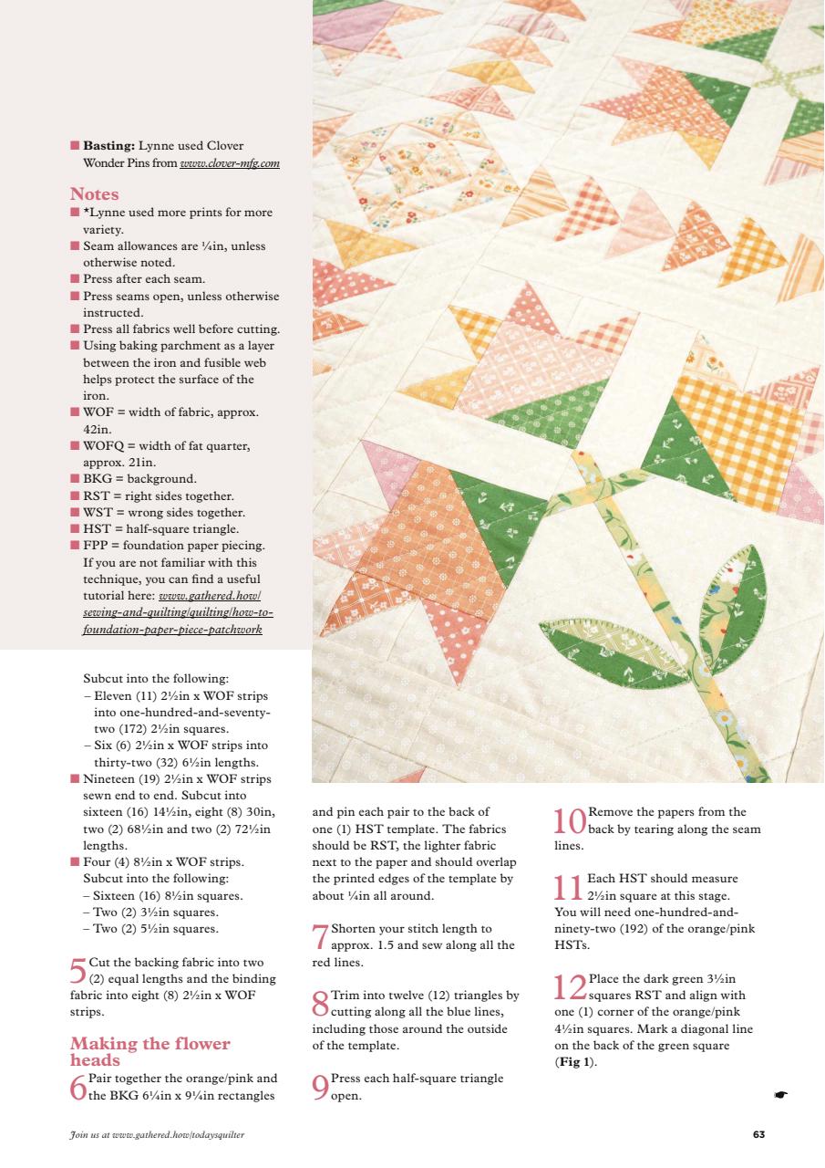 Today’s Quilter Preview Pages