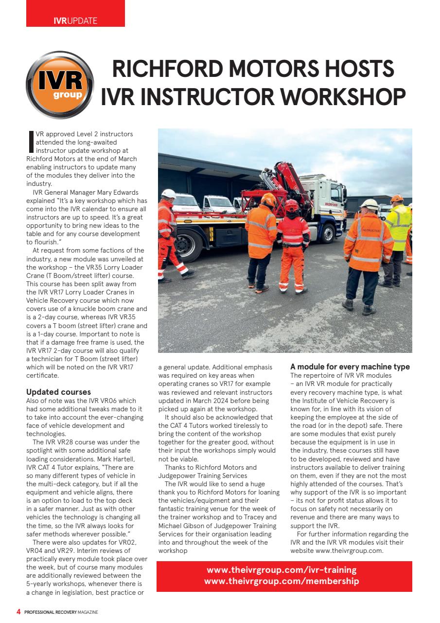 Professional Recovery Magazine Preview Pages