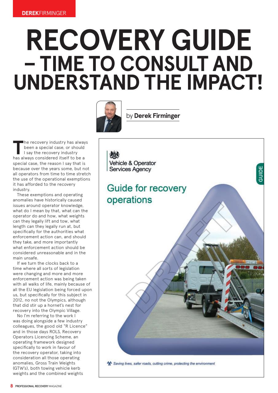 Professional Recovery Magazine Preview Pages