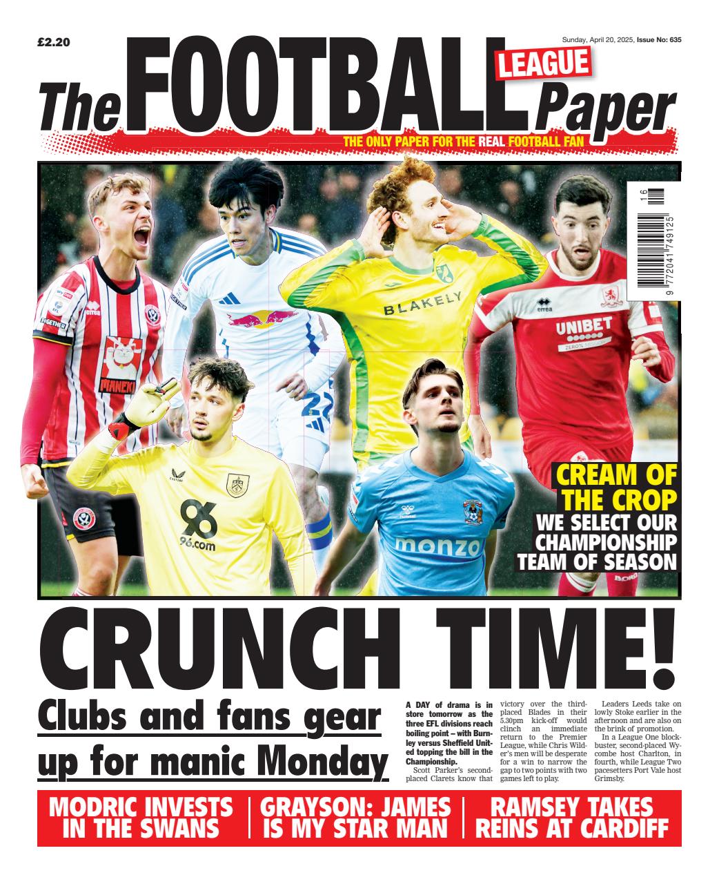 The Football League Paper Preview Pages