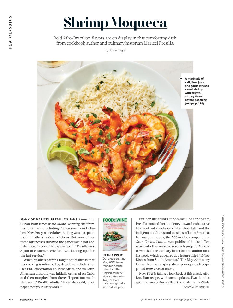 Food & Wine Preview Pages
