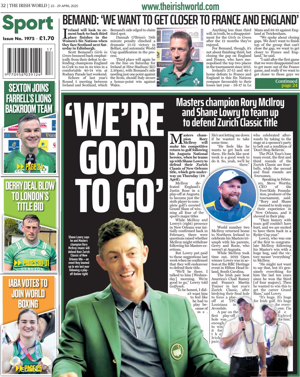 Irish World Preview Pages