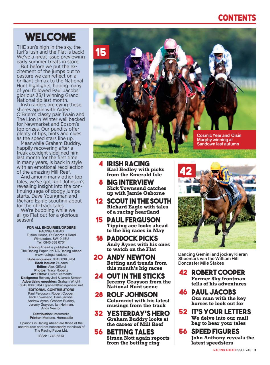 Racing Ahead Preview Pages