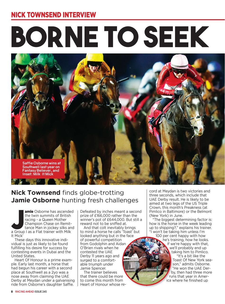 Racing Ahead Preview Pages