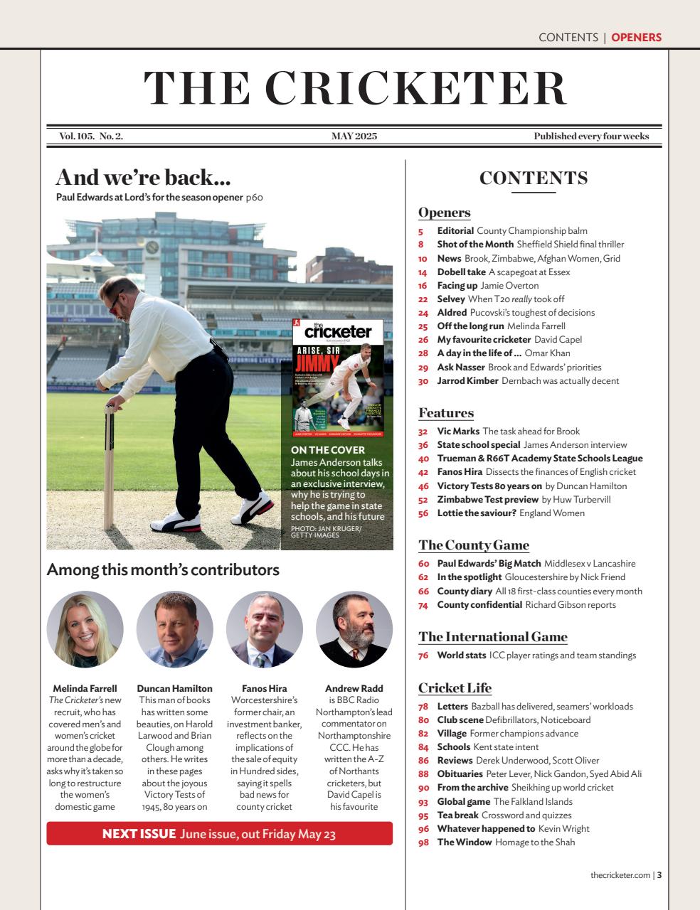 The Cricketer Magazine Preview Pages