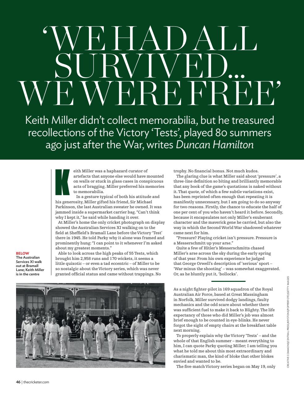 The Cricketer Magazine Preview Pages