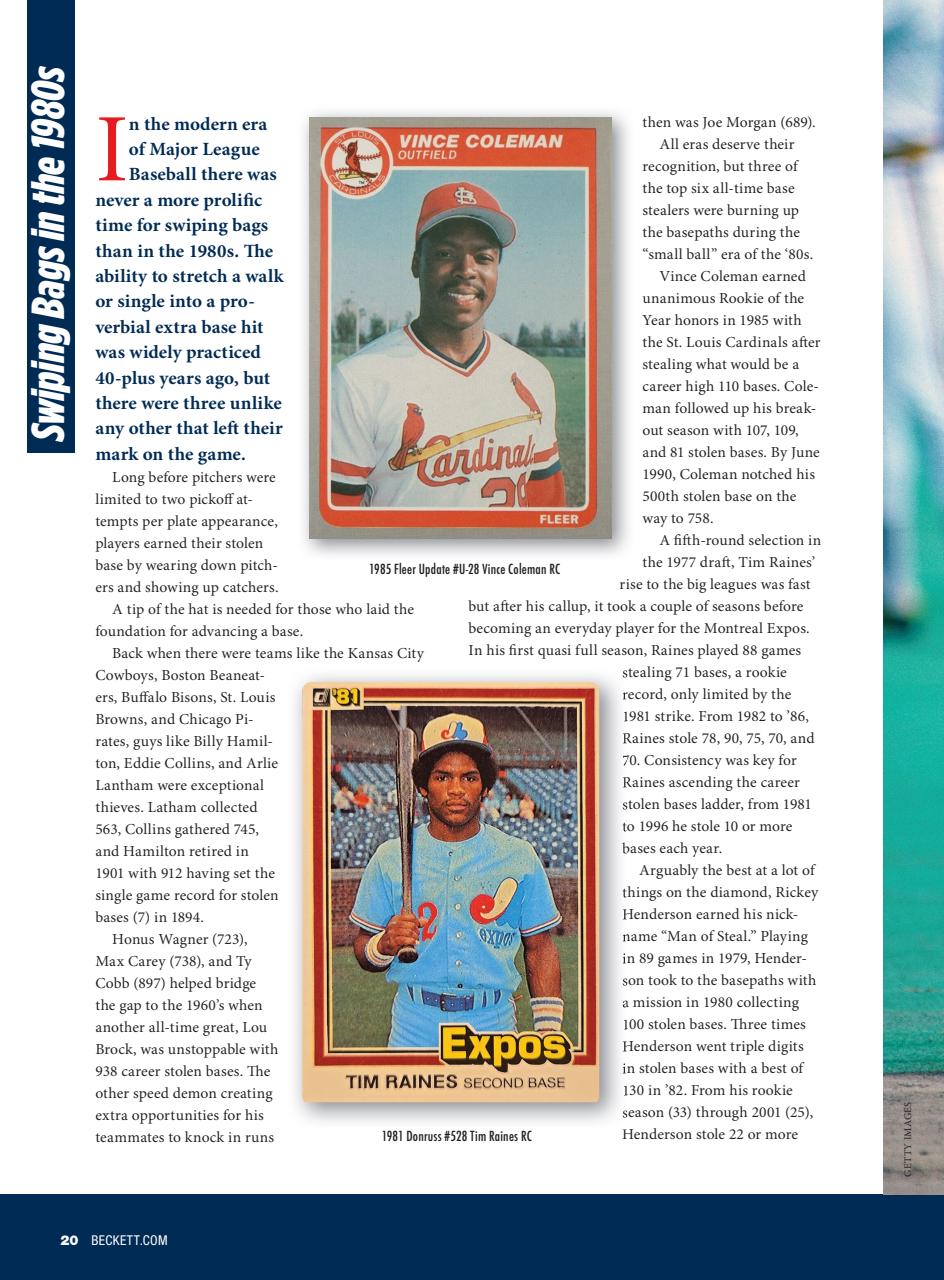 Beckett Baseball Magazine Preview Pages