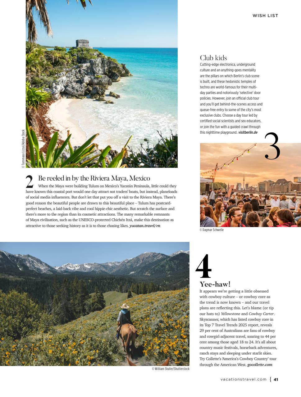 Vacations & Travel Preview Pages