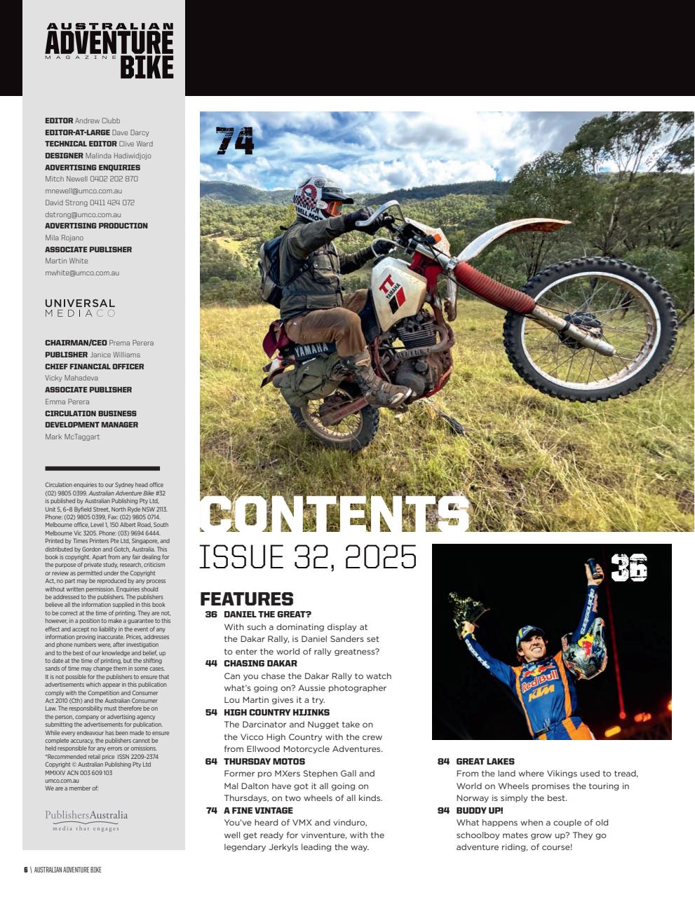 Australian Adventure Bike Preview Pages