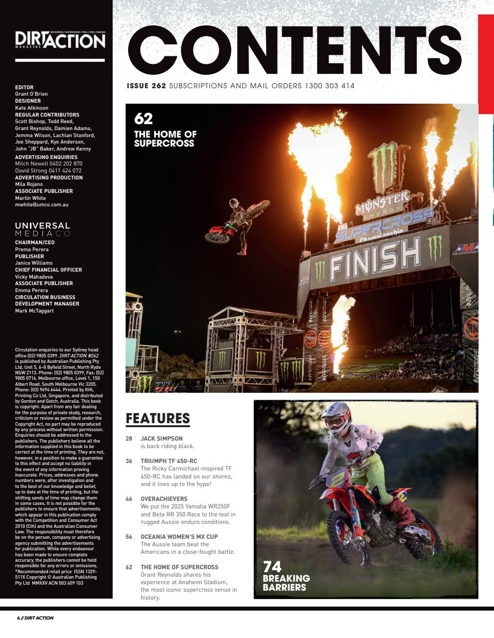 Dirt Action Preview Pages