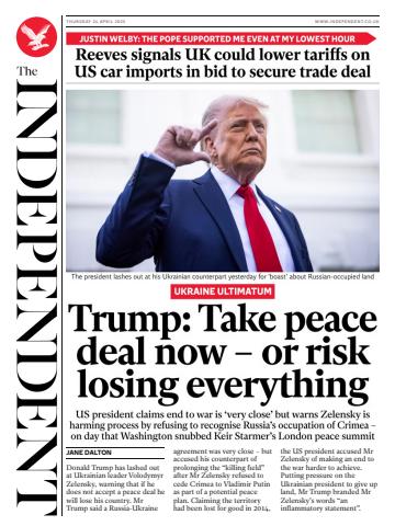 Thursday, 24 April 2025 issue Thursday, 24 April 2025