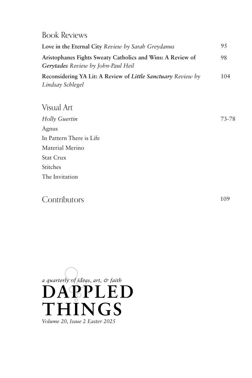 Dappled Things Preview Pages