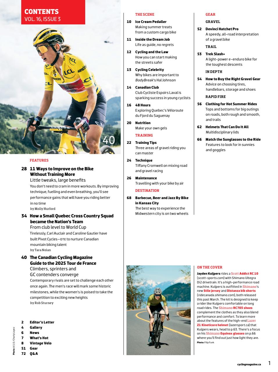 Canadian Cycling Magazine Preview Pages