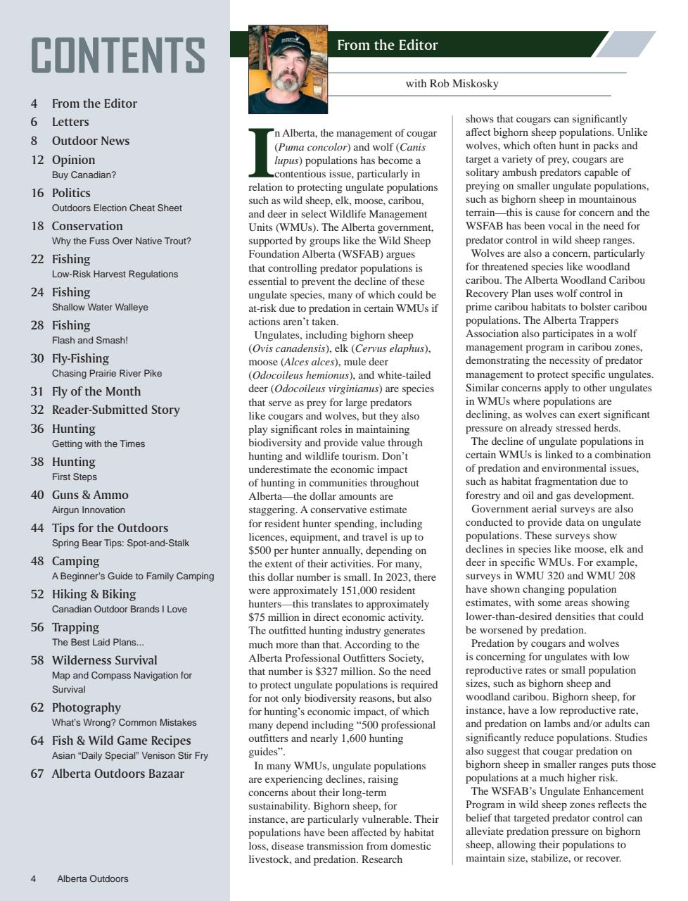 Alberta Outdoors Preview Pages