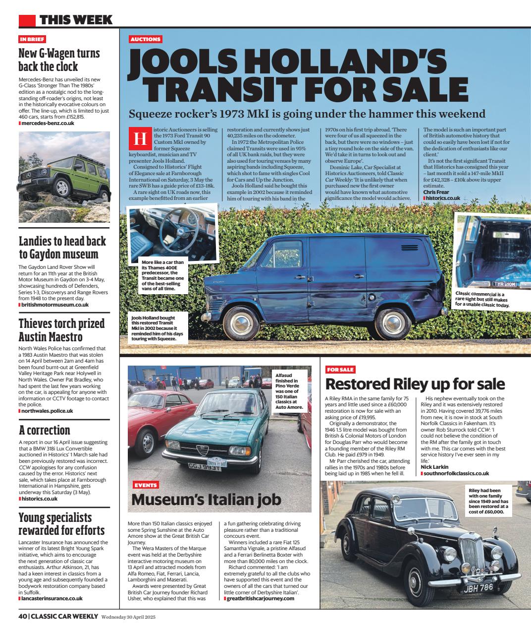 Classic Car Weekly Preview Pages