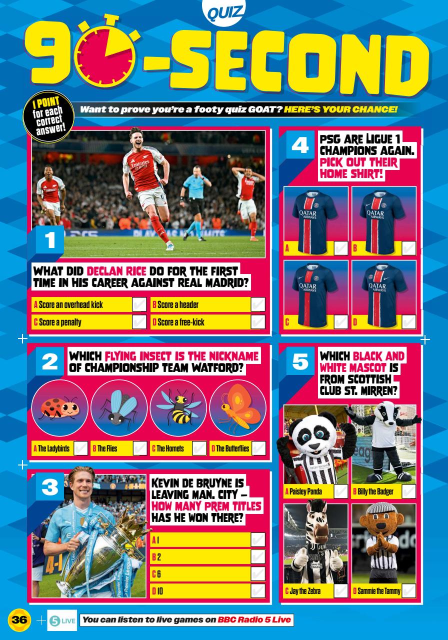 Match of the Day Preview Pages