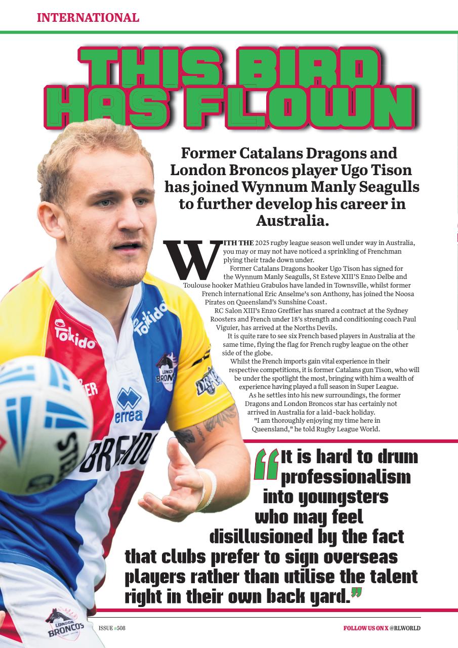 Rugby League World Preview Pages