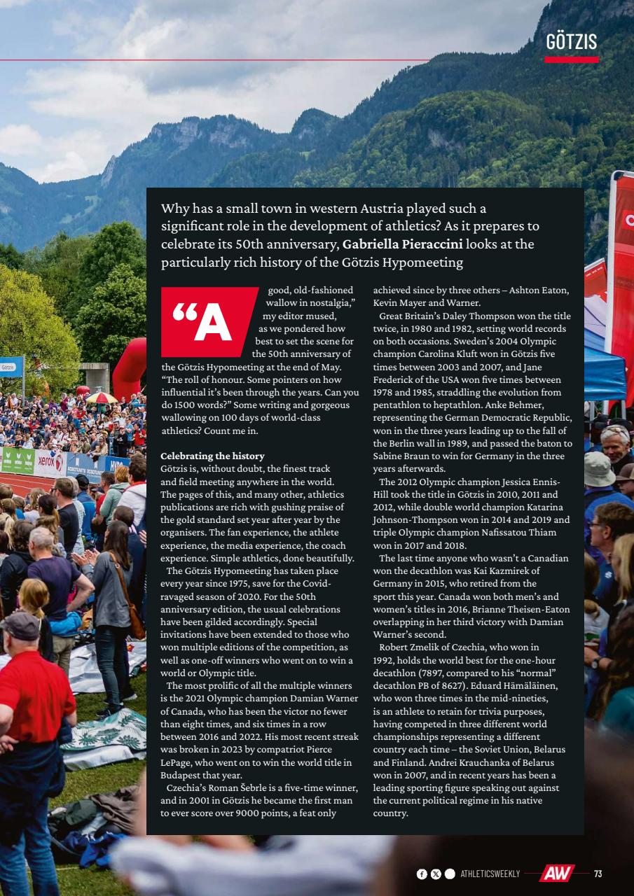 AW – Athletics Weekly Magazine Preview Pages