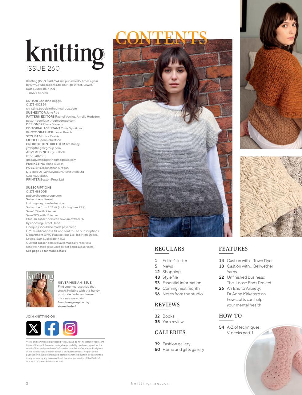 Knitting Preview Pages