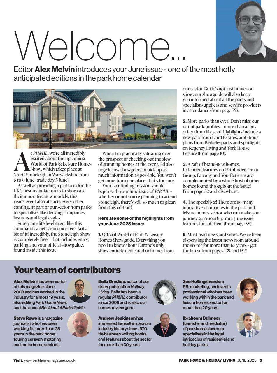 Park Home & Holiday Living Preview Pages