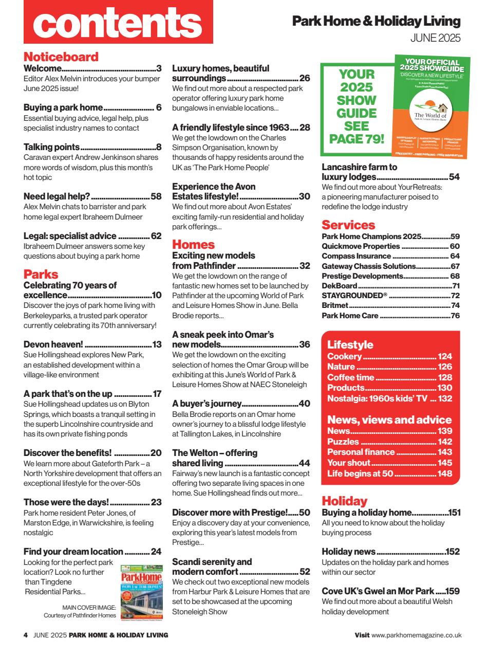 Park Home & Holiday Living Preview Pages