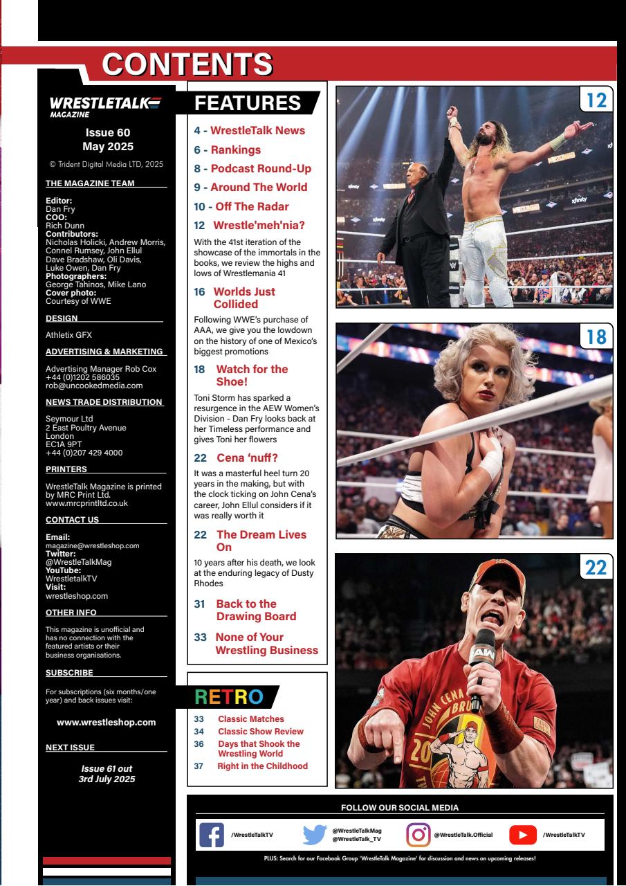 Wrestletalk Magazine Preview Pages
