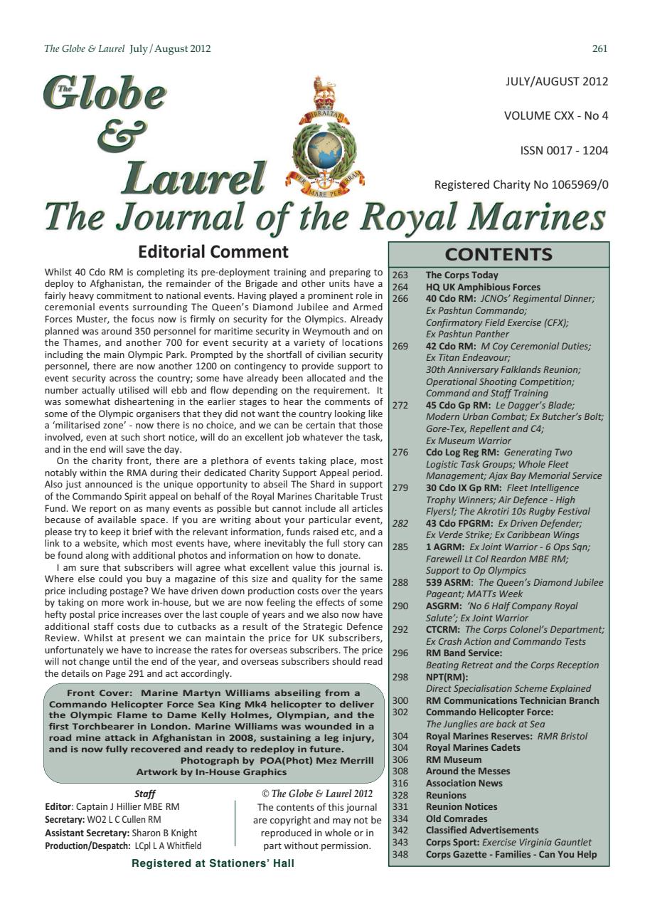 Globe & Laurel Preview Pages