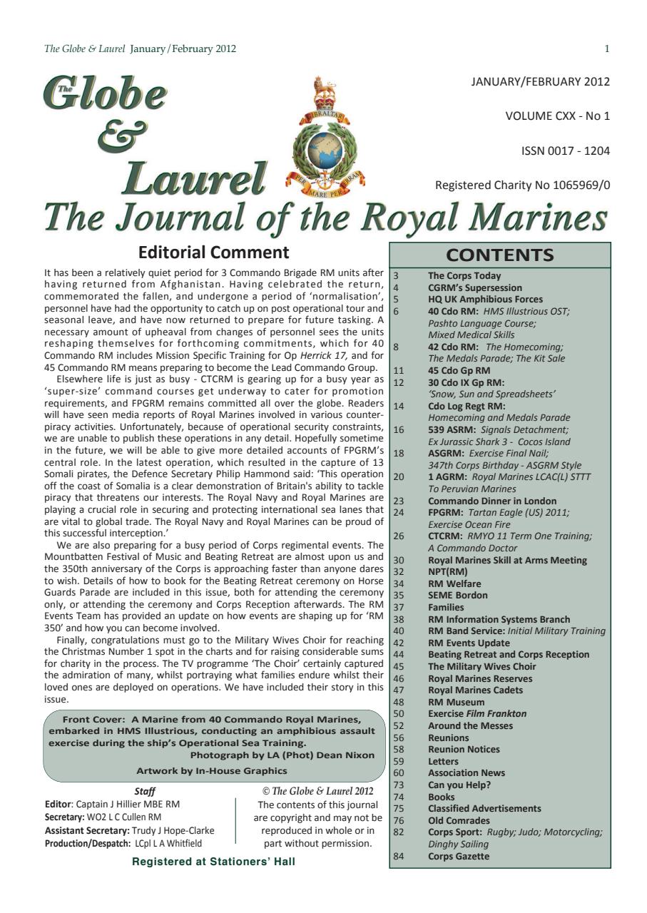 Globe & Laurel Preview Pages