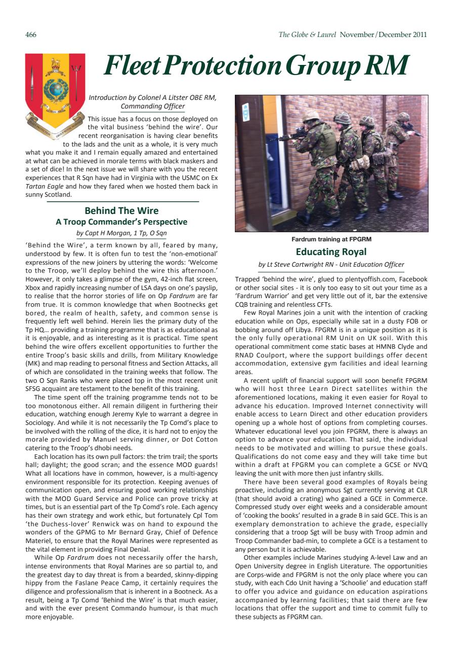 Globe & Laurel Preview Pages