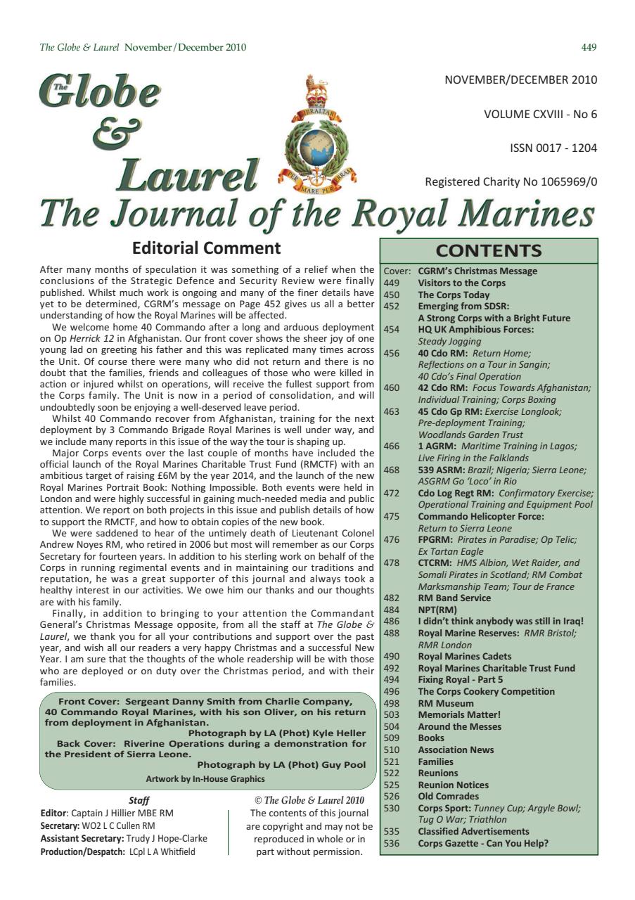 Globe & Laurel Preview Pages