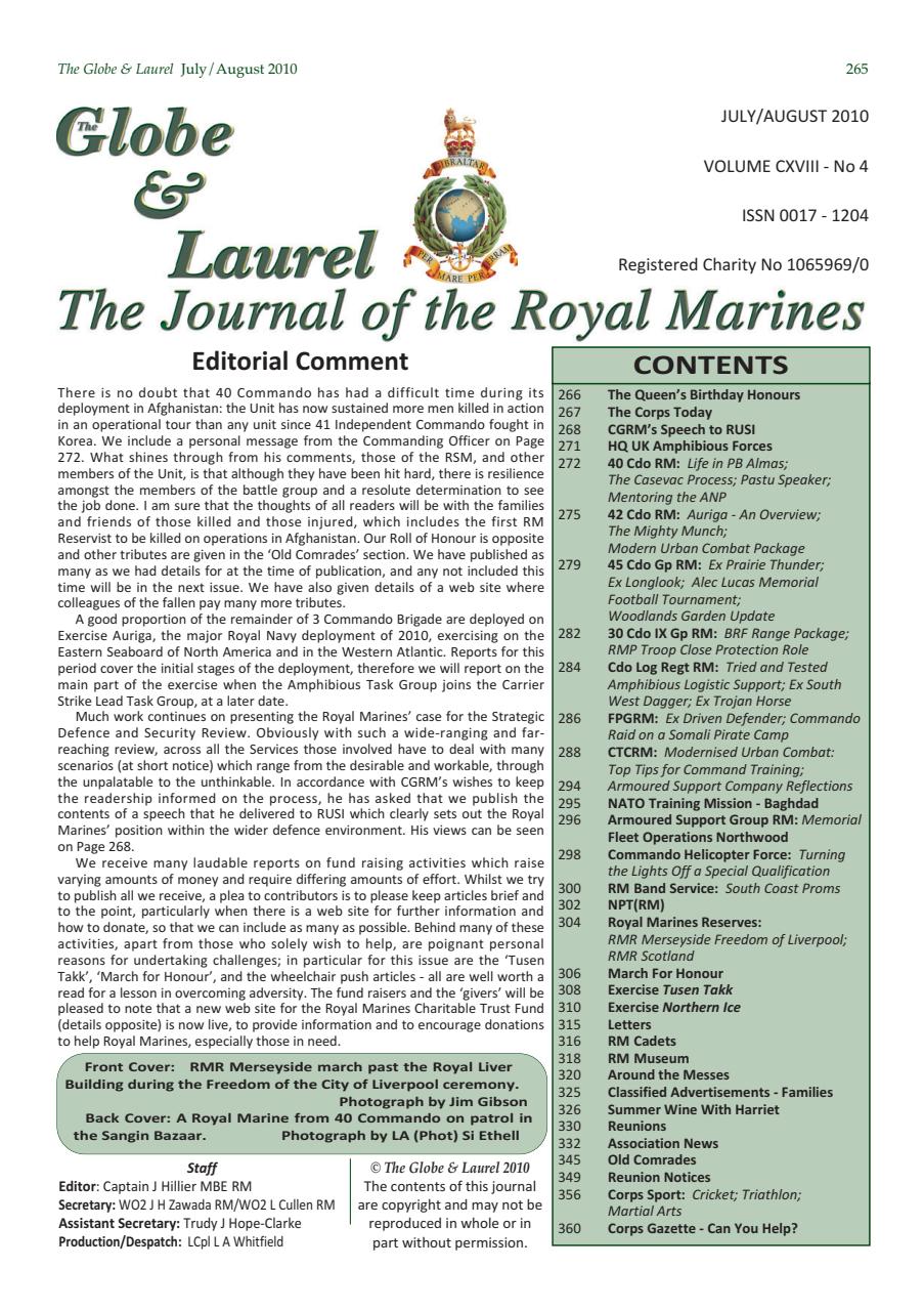 Globe & Laurel Preview Pages