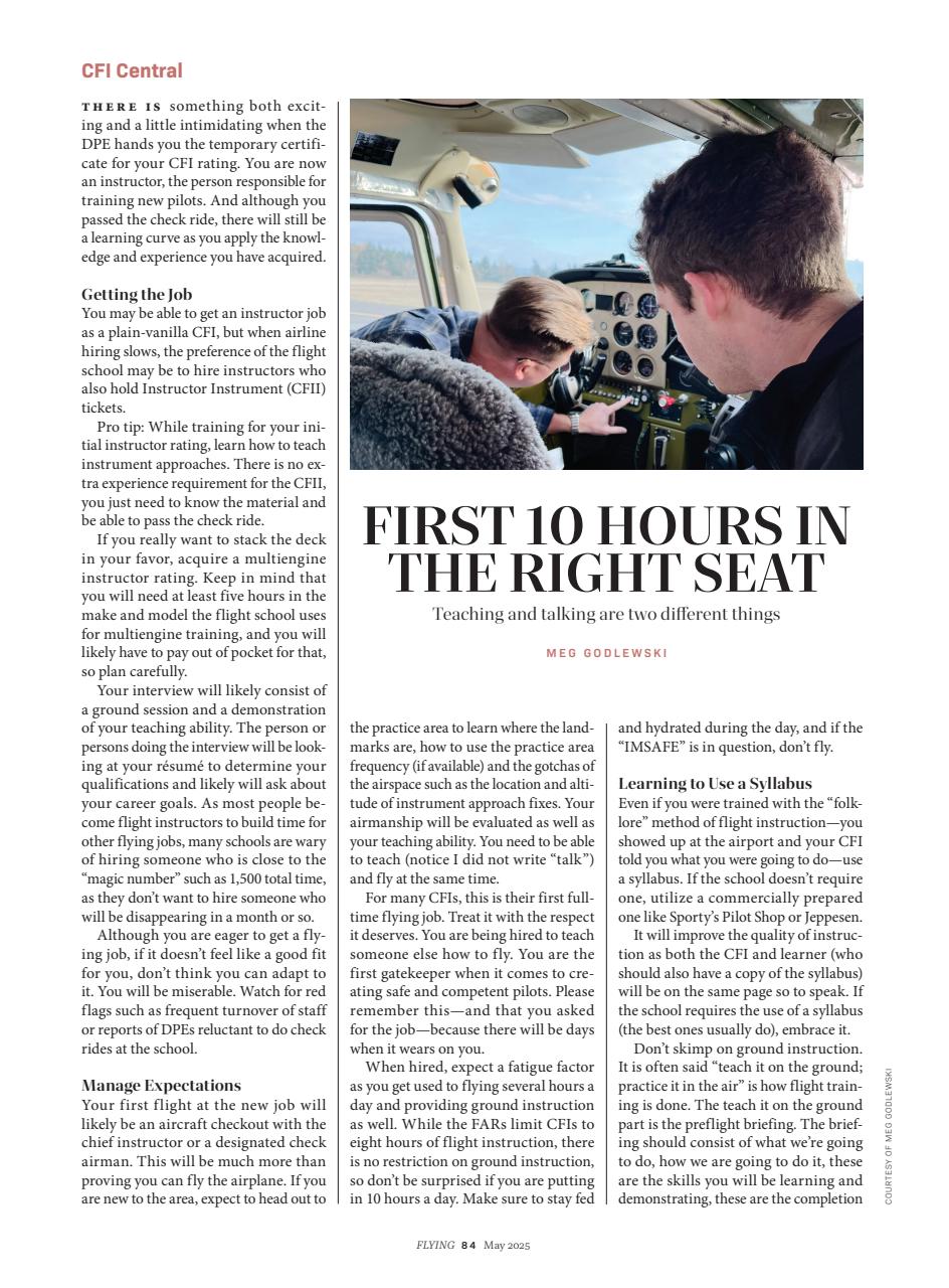 FLYING Magazine Preview Pages