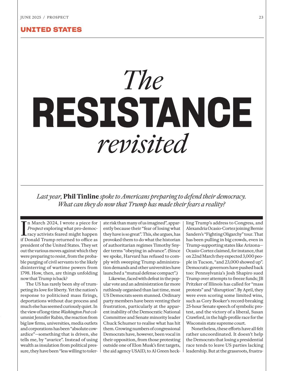 Prospect Magazine Preview Pages