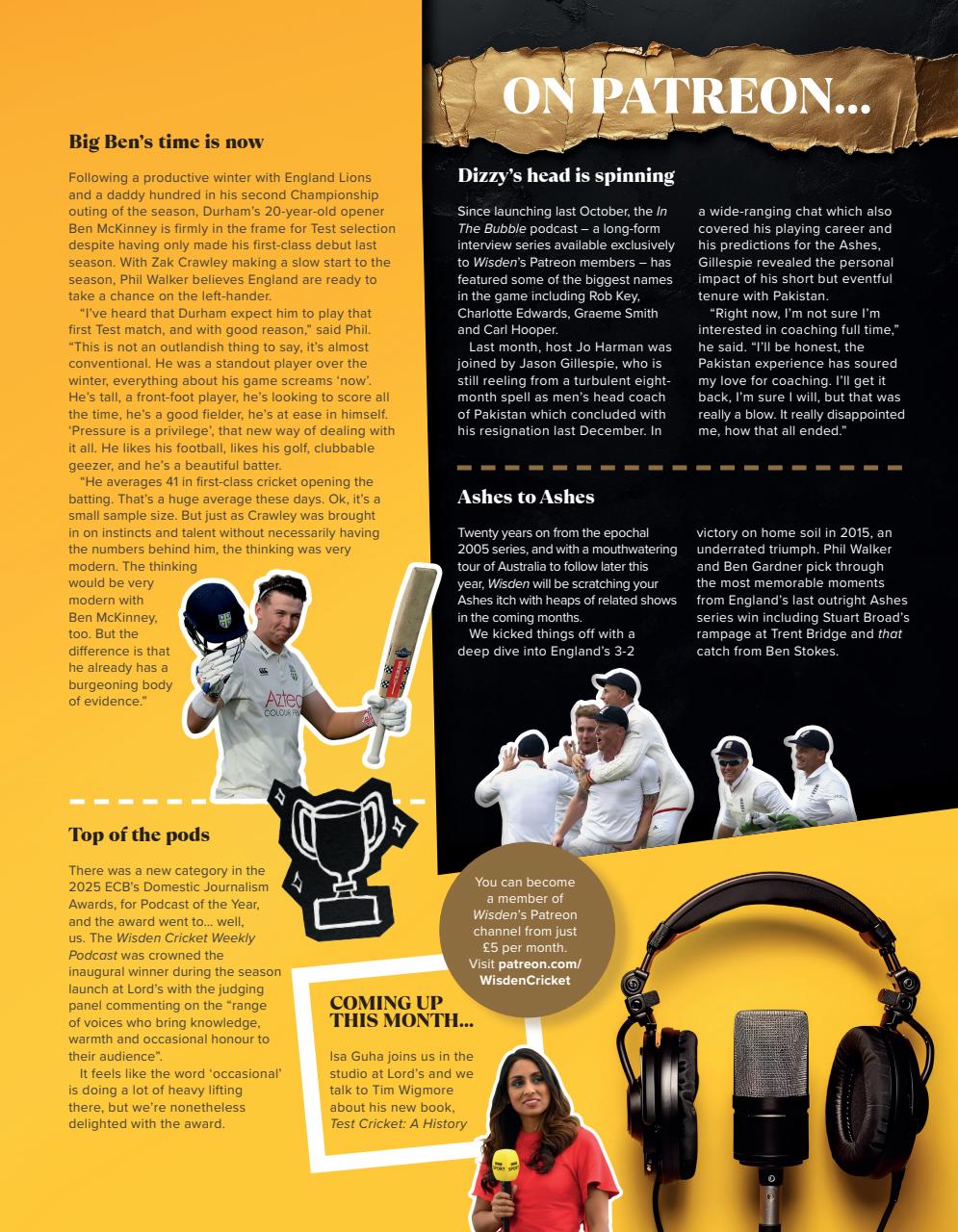 Wisden Cricket Monthly Preview Pages