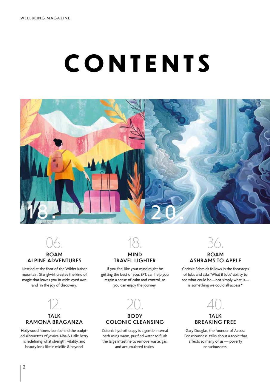 Wellbeing Magazine Preview Pages