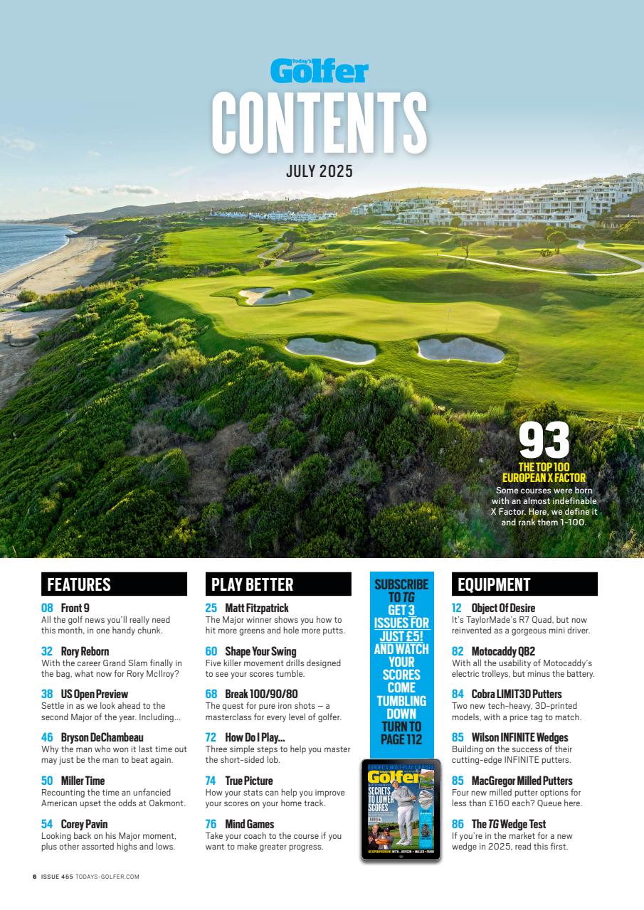 Today's Golfer Preview Pages