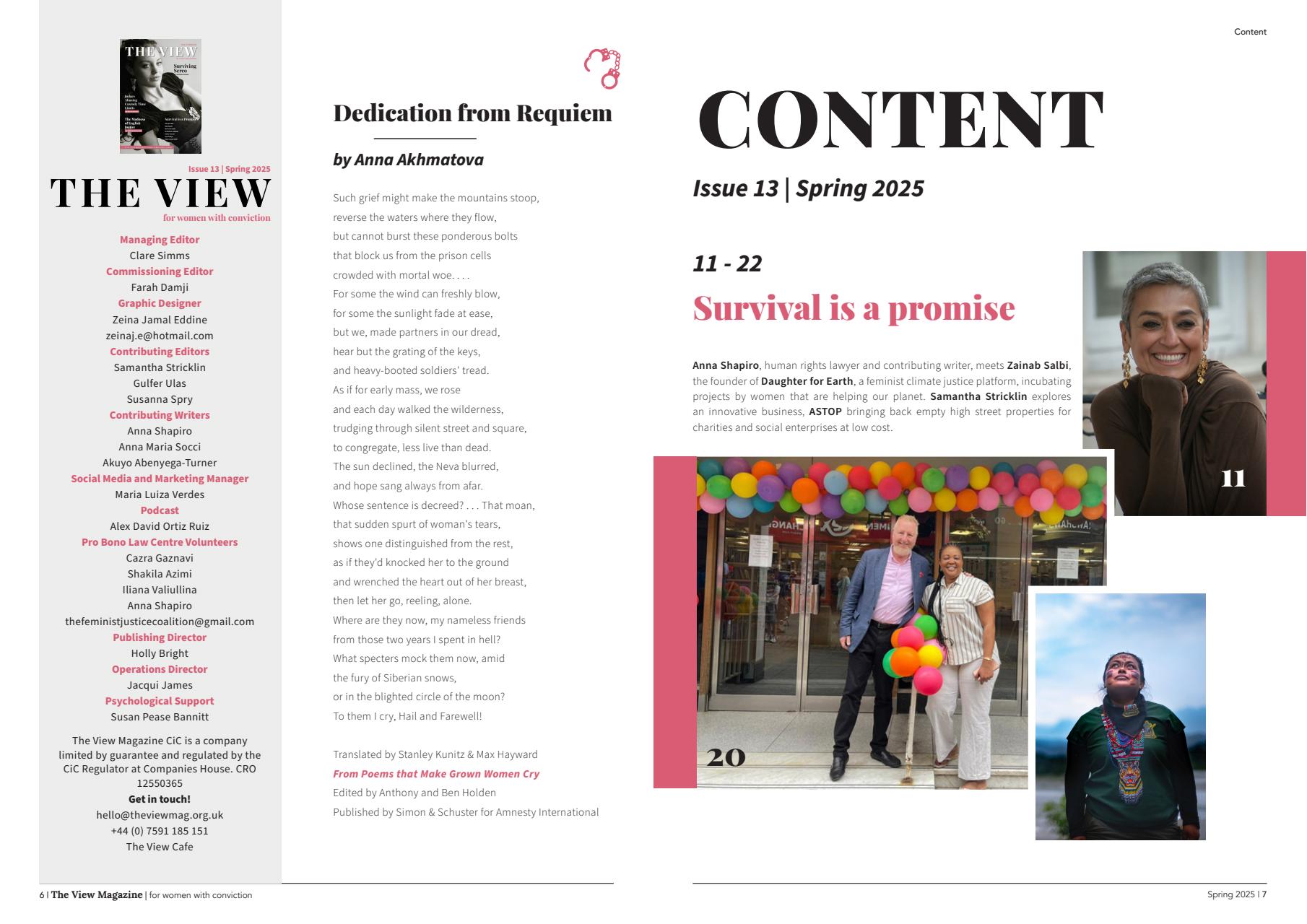 The View Magazine Preview Pages