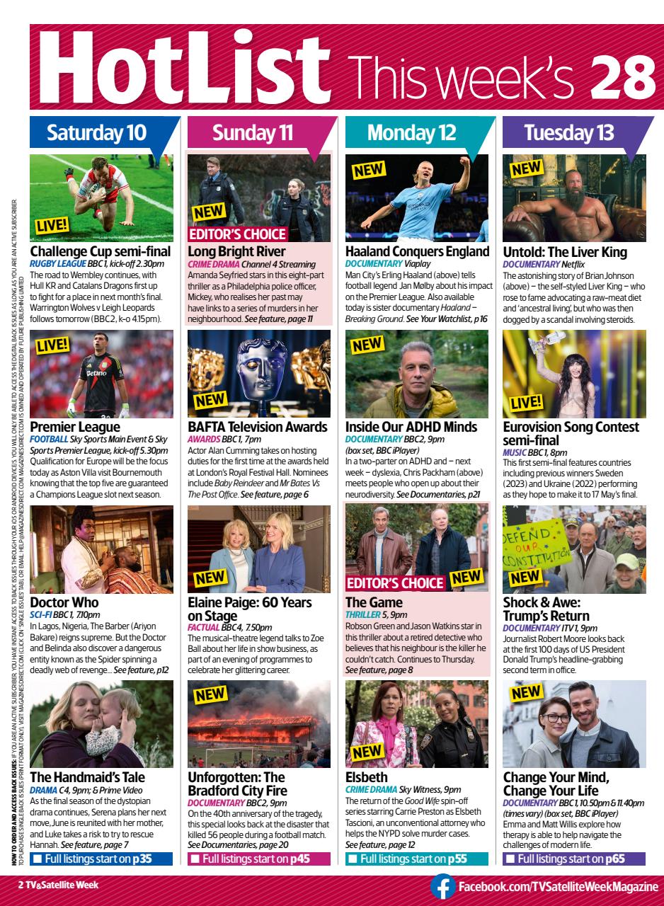 TV & Satellite Week Preview Pages