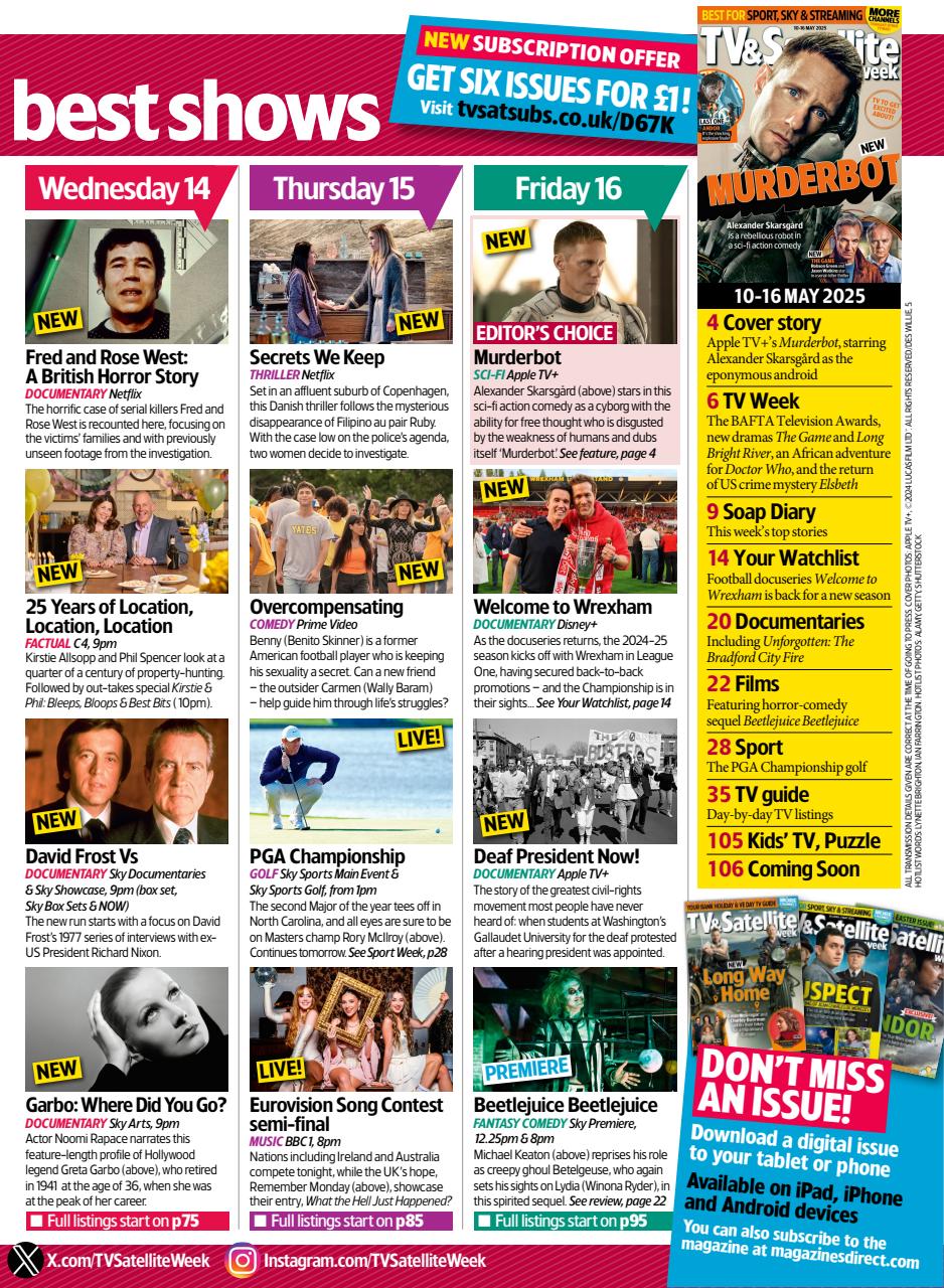 TV & Satellite Week Preview Pages