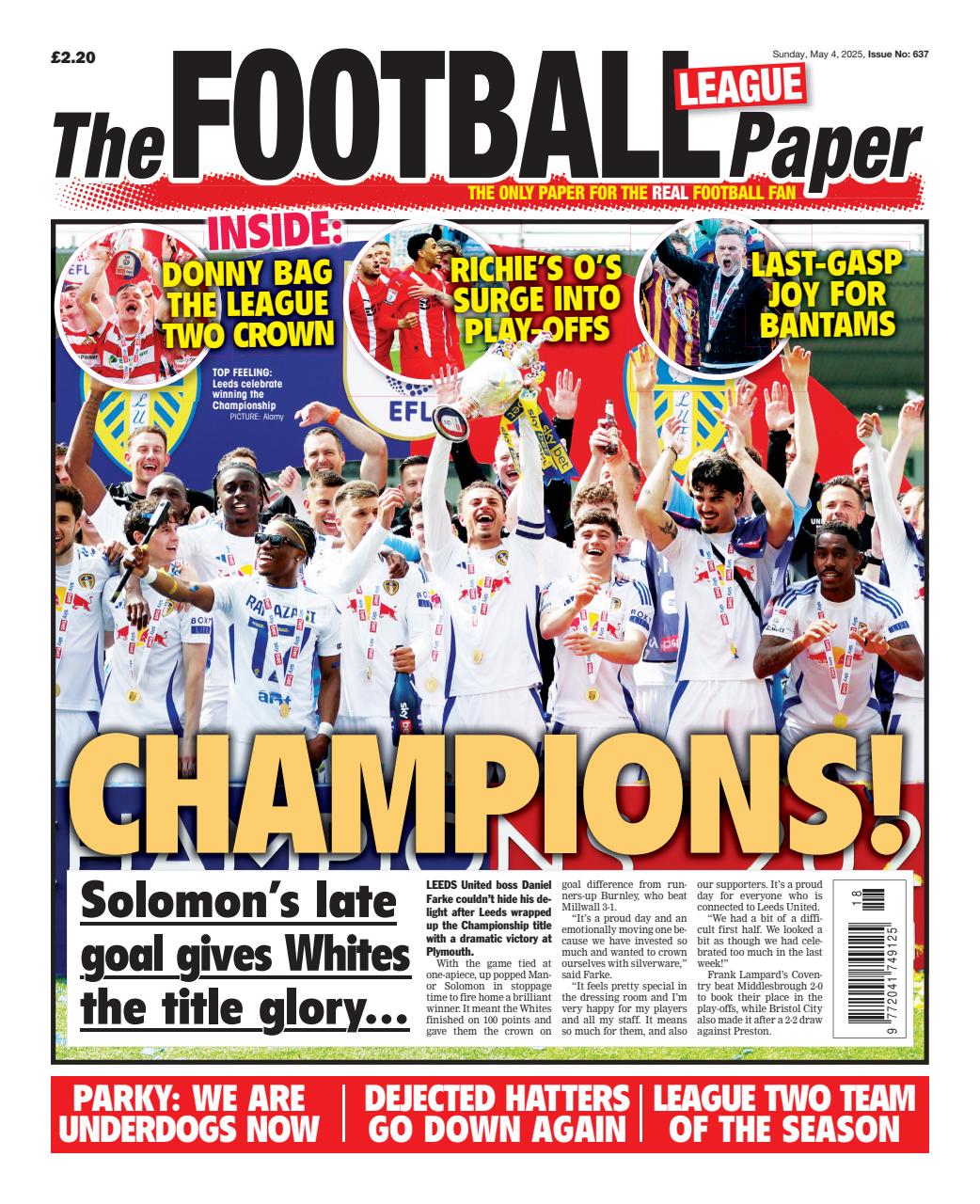 The Football League Paper Preview Pages